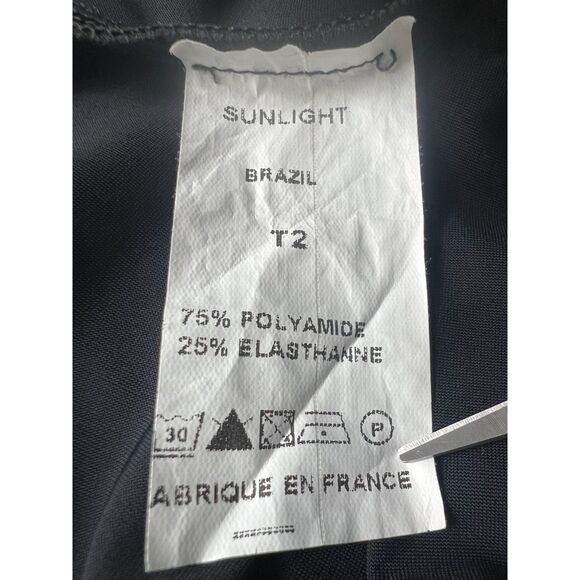 Sun Light Women's Sleeveless Asymmetrical Zip Up Black Dress Size 2 - Picture 6 of 11